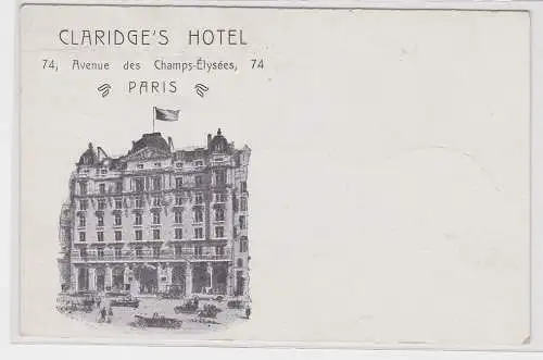 93495 Ak Paris Claridges Hotel Avenue des Champs Elysees 74 um 1910