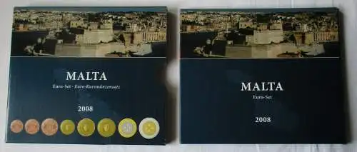 KMS Euro Euro-Set Kursmünzensatz Malta 2008 Stgl. im Blister (135123)