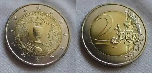 2 Euro Gedenkmünze Frankreich Fußball EM Frankreich 2016 Stgl.  (159241)