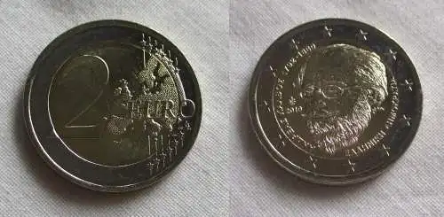 2 Euro Gedenkmünze Griechenland 150.Todestag von Andreas Kalvos 2019 St.(159613)