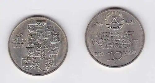 DDR Gedenk Münze 10 Mark 40.Jahrestag der DDR 1989 (119794)