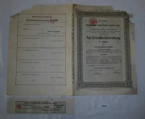 1000 Mark Schuldverschreibung "Elektricitätswerk Strassburg im Elsass" (129286)