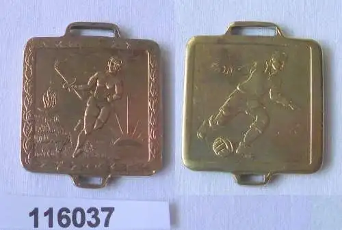 seltene alte Bronze Medaille Olmypische Spiele Fußballspieler (116037)