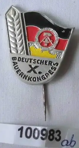 seltenes DDR Abzeichen X.Deutscher Bauernkongress (100983)