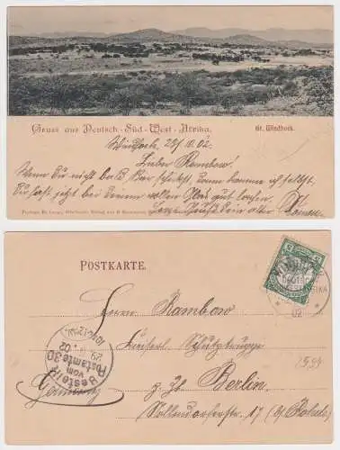 901811 Ak Groß Windhoek Deutsch Süd-Westafrika Namibia Stempel Windhoek 1902