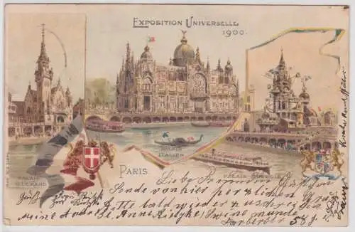 901704 Lithographie Ak Paris - Exposition Universelle 1900