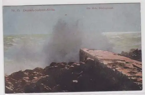 901323 Ak Swakopmund Deutsch Süd-Westafrika Namibia alte Mole 1914