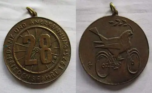 Seltene DDR Medaille 28.Friedensfahrt 1975 Dank und Anerkennung (149719)