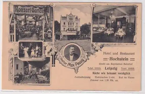 02333 Mehrbild Ak Leipzig Hotel und Restaurant Hochstein um 1920