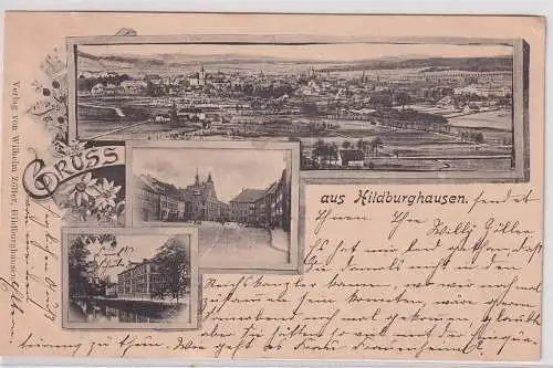 42561 Mehrbild Ak Gruß aus Hildburghausen Stadtansichten 1902