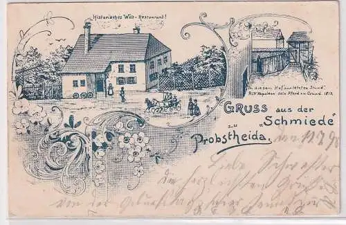 45943 Mehrbild Ak Gruß aus der "Schmiede" Probstheida 1898