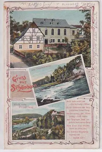 64659 Mehrbild Ak Gruß aus Schönborn bei Mittweida Gasthaus usw. 1911