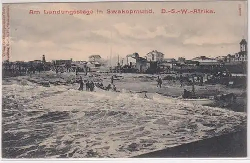 81600 Ak Am Landungssteg in Swakopmund D.-S.-W.-Afirka Namibia um 1910