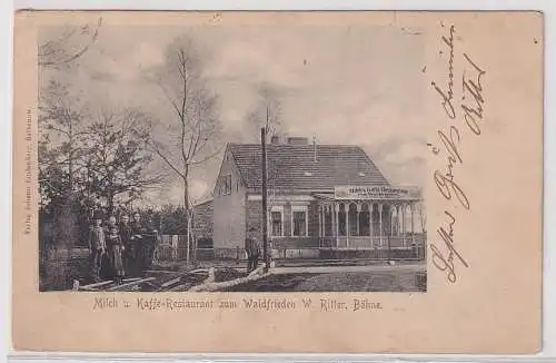 18029 Ak Böhne bei Rathenow Milch- & Kaffeerestaurant zum Waldfrieden 1902