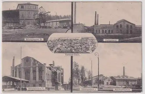 21391 Mehrbild Ak Eisenwerk Gröditz Röhrengiesserei usw. 1910