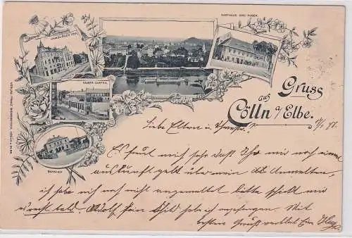 39528 Mehrbild Ak Gruß aus Cölln an der Elbe bei Meissen 1898