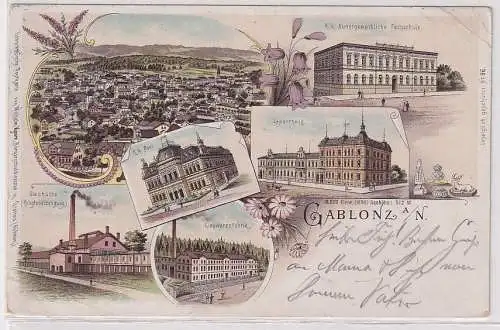 13966 Ak Lithographie Gablonz an der Neiße Jablonec nad Nisou 1902