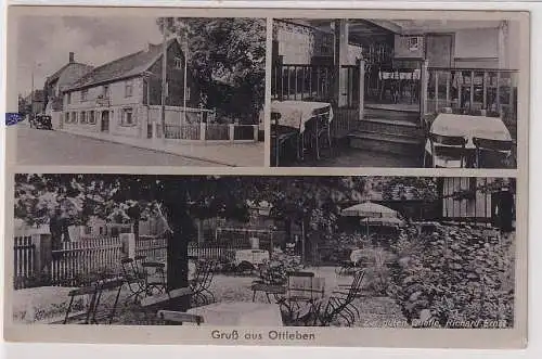 03244 Mehrbild Ak Gruß aus Ottleben bei Ausleben Gasthaus "Zur guten Quelle"