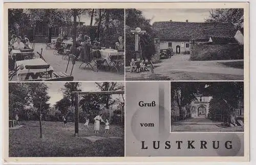 20686 Mehrbild Ak Gruß vom Lustkrug bei Athensleben bei Stassfurt um 1930