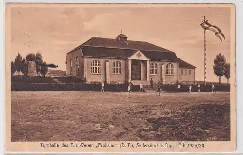 80958 Ak Turnhalle des Turnverein "Frohsinn" Seifersdorf bei Dippoldiswalde