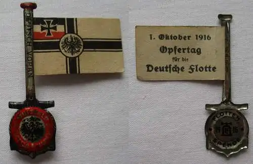 rares Abzeichen Deutscher Flottenverein Opfertag 1.Oktober 1916 (167082)