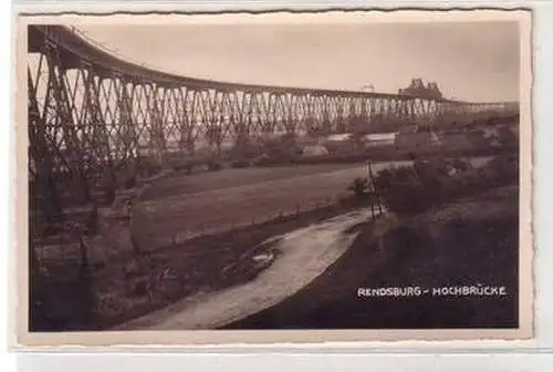 24828 Foto Ak Rendsburg Hochbrücke um 1940