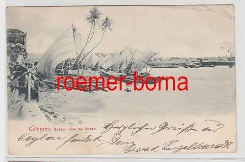 73730 Ak Colombo Sri Lanka Native Fishing Boats Boote der Ureinwohner 1906