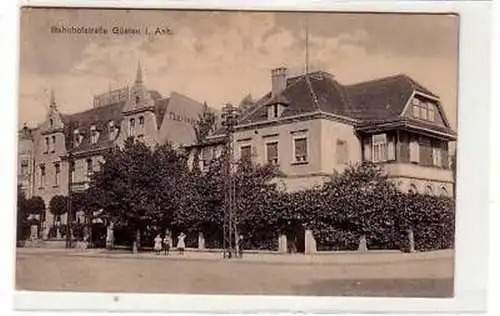 42940 Feldpost Ak Güsten in Anhalt Bahnhofstrasse 1917