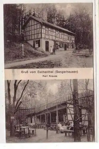 53704 Ak Gruß vom Eschenthal (Sangerhausen) Gasthof Karl Krause um 1910