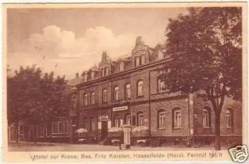 23143 Ak Hasselfelde Hotel zur Krone 1935