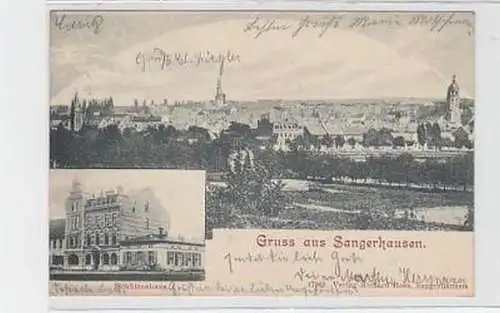 35934 Ak Gruß aus Sangerhausen Schützenhaus 1900