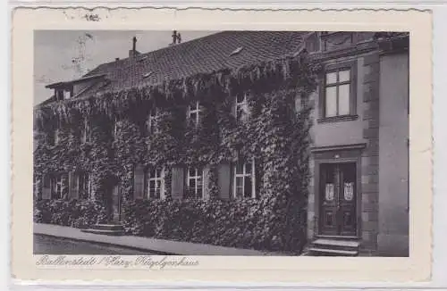 86689 AK Ballenstedt / Harz - Kügelgenhaus, bewachsene Frontansicht 1935