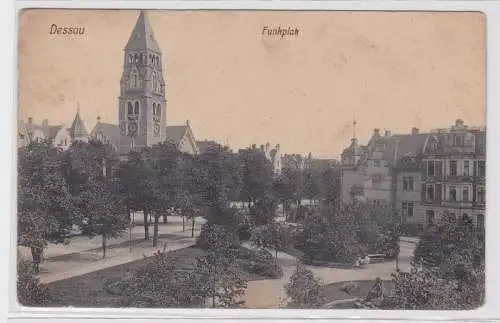 89456 Ak Dessau Funkplatz 1913