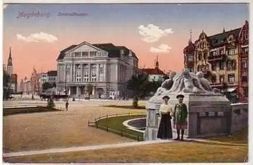 35555 Feldpost Ak Magdeburg Zentraltheater 1917