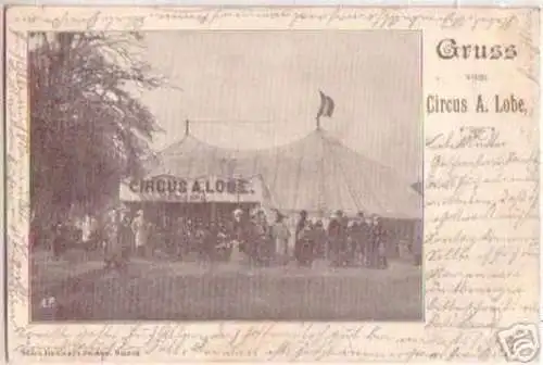 16664 Ak Gruss vom Circus A.Lobe 1901