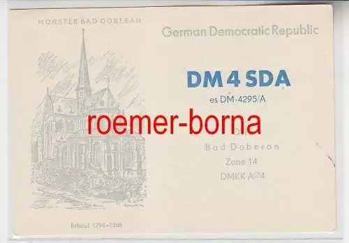 72878 QSL Karte Funker Funkamateur DDR Münster Bad Doberan 1974