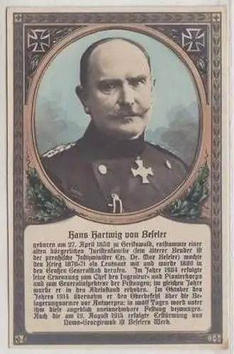 15925 Ak Generaloberst Hans H. von Beseler 1. WK um 1915