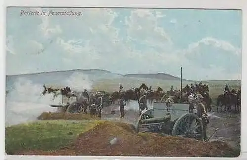 25025 Ak Batterie in Feuerstellung 1910