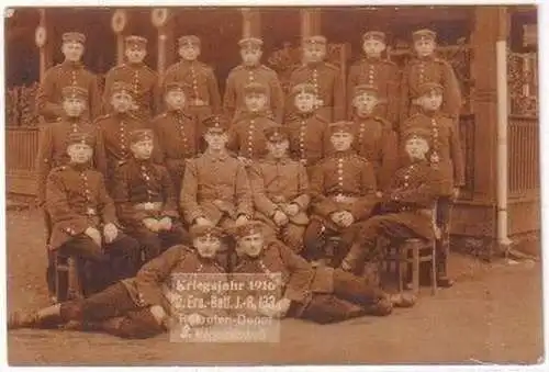 26743 Foto Ak Soldaten in Uniform Inf. Regiment 133 1916