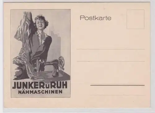 Reklame Postkarte Junker und Ruh Nähmaschinen um 1925