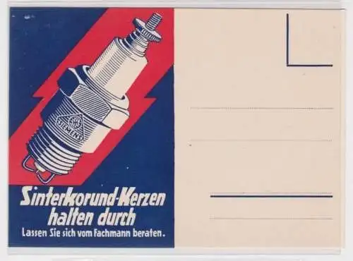 Seltene Reklame Ak Siemens Sinterkor und -Kerzen halten durch um 1930