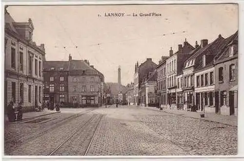 45502 Feldpost Ak Lannoy La Grand Place 1915