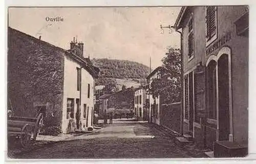 45500 Feldpost Ak Ouville France Straßenansicht 1917