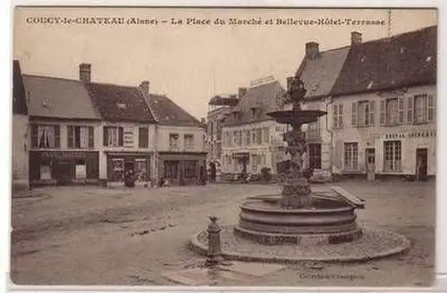 45625 Ak Caucy le Chateau la Place du Marche um 1915