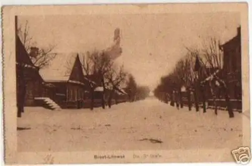 13731 Feldpost Ak Brest Litowsk die "G" Strasse 1917