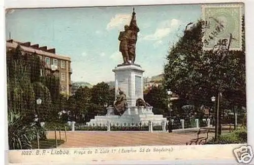 05269 Ak Lisboa Lisabon Portugal Denkmal 1909