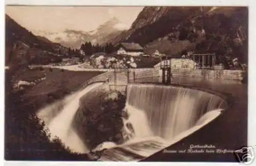 16935 Ak Gotthardbahn Stausee und Kaskade um 1930