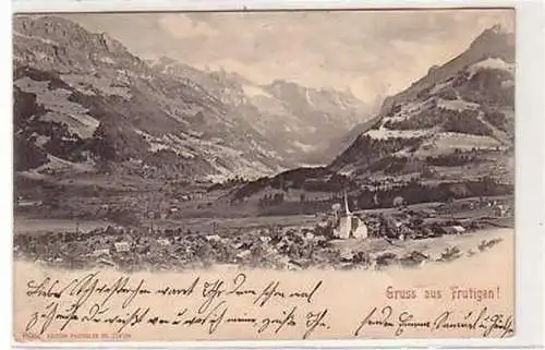 36820 Ak Gruss aus Frutigen! Schweiz Totalansicht 1901