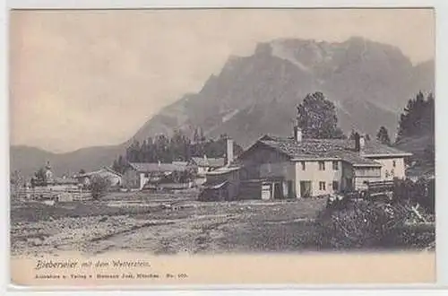 04851 Ak Bieberwier mit dem Wetterstein um 1900