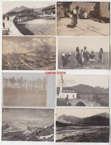 72320 / 8 Foto Ak Balkan 1. Weltkrieg um 1916-1918